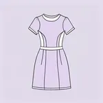 short-sleeve light purple dress image